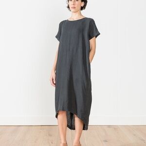 Black Crane linen dress, small